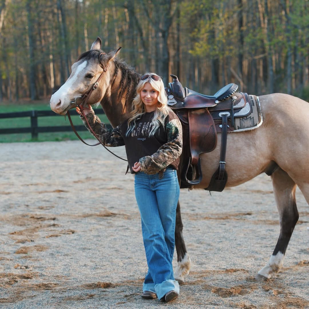 Camo Cowgirl Crewneck
