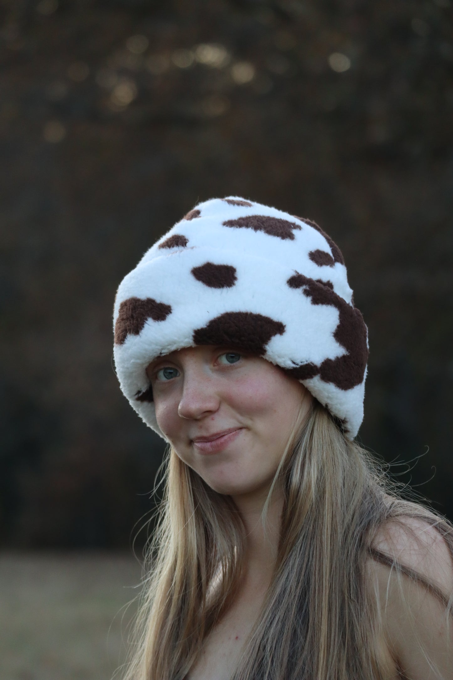 Ultra Fluffy Cowprint Beanie