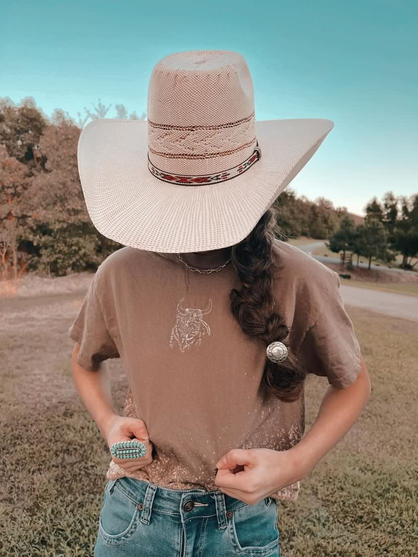 Bleached Highland Cow Tee