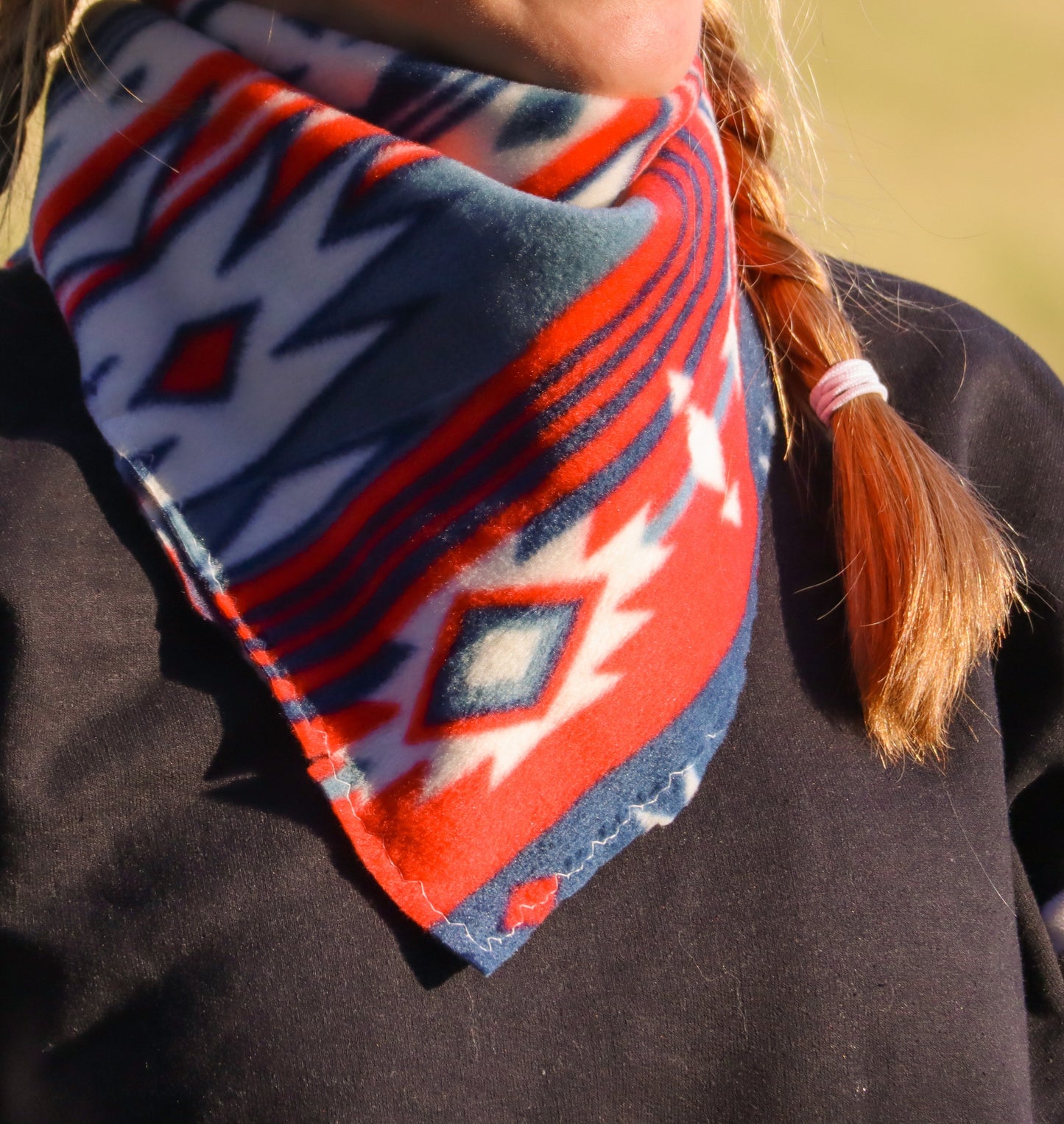 Red White N' Aztec Fleece Bandan