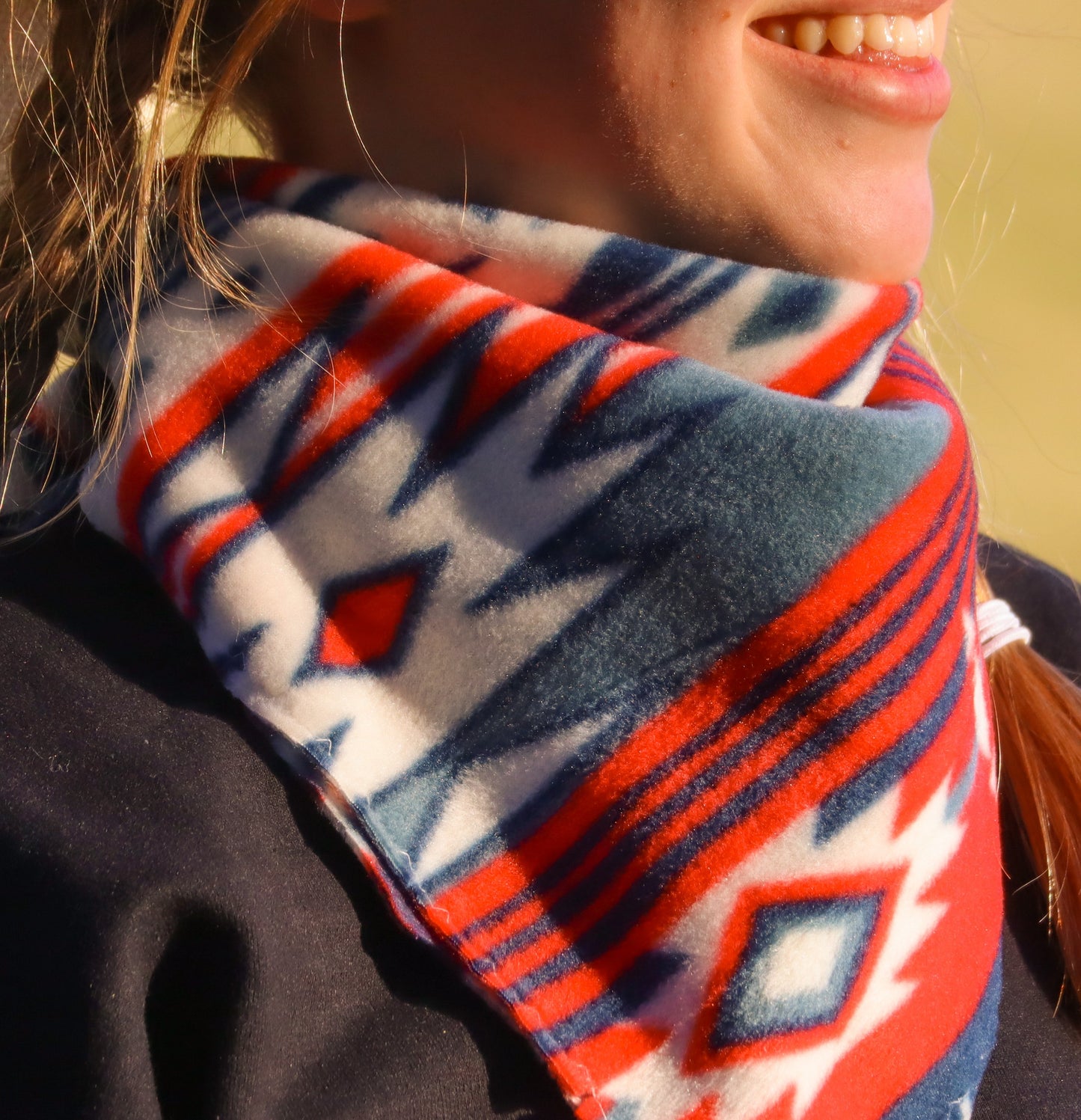 Red White N' Aztec Fleece Bandan